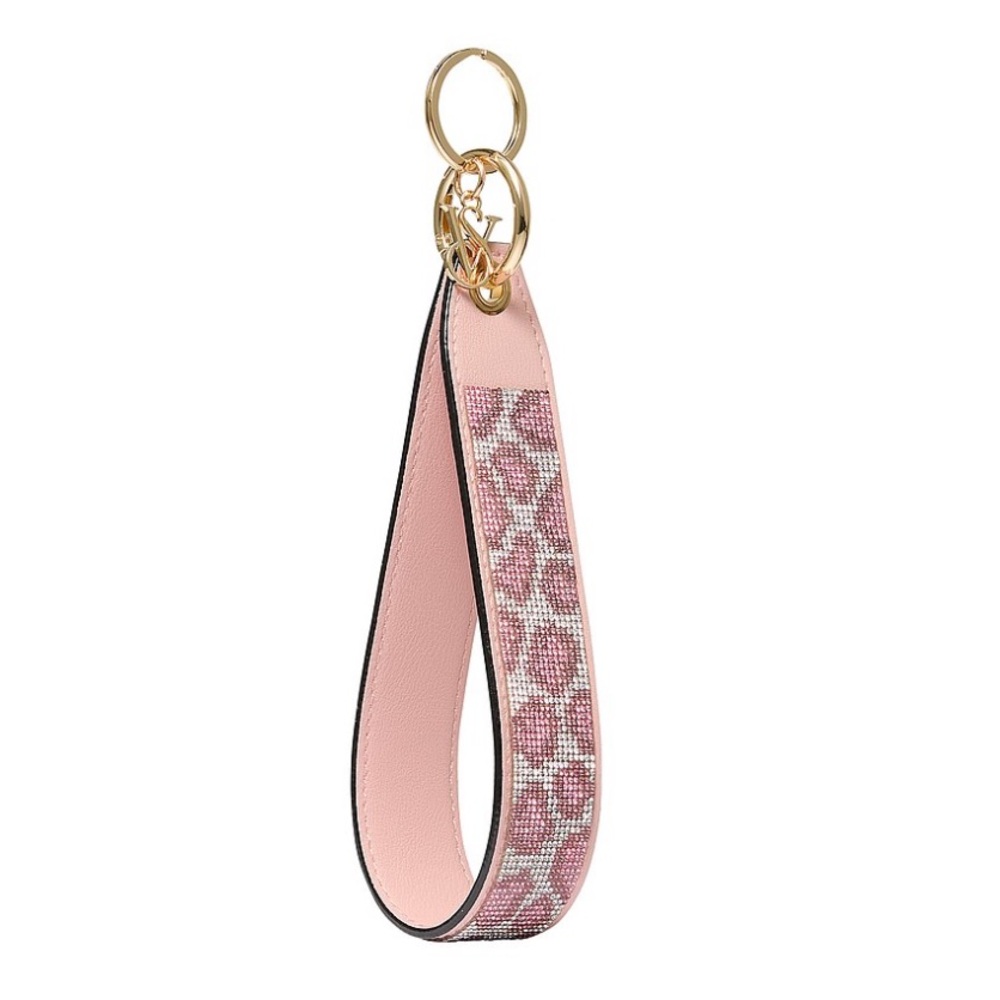 VICTORIA'S SECRET Bling PINK LEOPARD KEYCHAIN/ Wristlet Strap (PRICE IS FIRM) - Picture 9 of 9